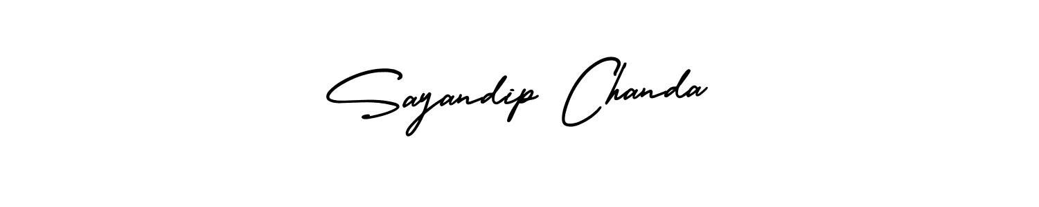 It looks lik you need a new signature style for name Sayandip Chanda. Design unique handwritten (AmerikaSignatureDemo-Regular) signature with our free signature maker in just a few clicks. Sayandip Chanda signature style 3 images and pictures png