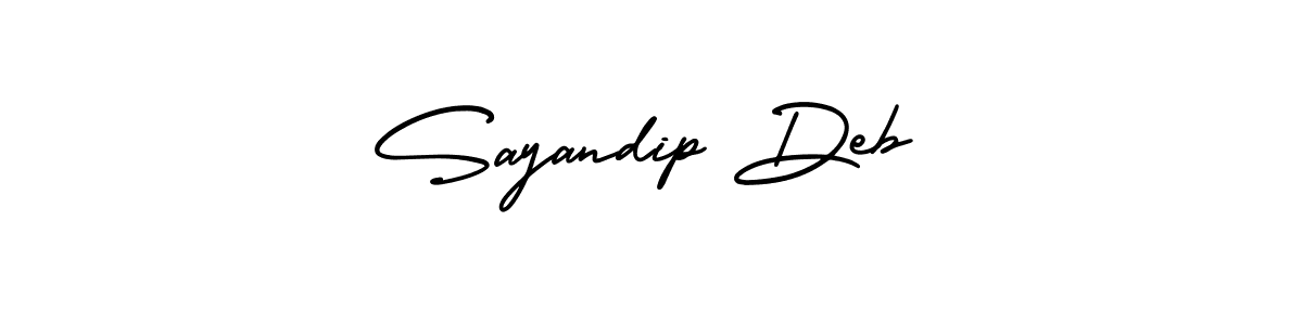 The best way (AmerikaSignatureDemo-Regular) to make a short signature is to pick only two or three words in your name. The name Sayandip Deb include a total of six letters. For converting this name. Sayandip Deb signature style 3 images and pictures png