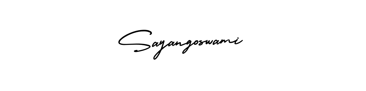 if you are searching for the best signature style for your name Sayangoswami. so please give up your signature search. here we have designed multiple signature styles  using AmerikaSignatureDemo-Regular. Sayangoswami signature style 3 images and pictures png