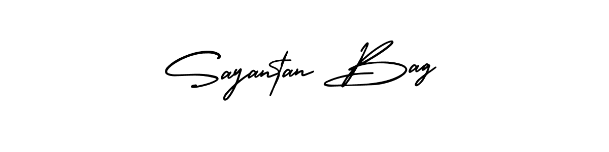 Make a beautiful signature design for name Sayantan Bag. With this signature (AmerikaSignatureDemo-Regular) style, you can create a handwritten signature for free. Sayantan Bag signature style 3 images and pictures png