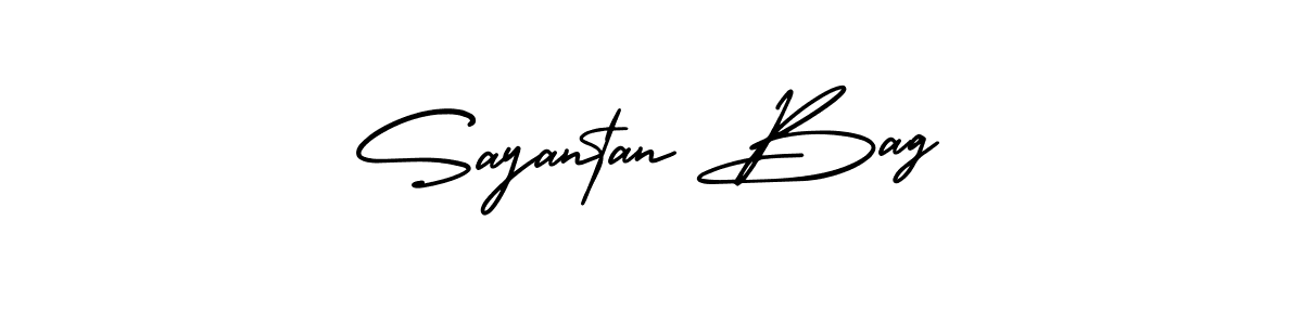 Make a beautiful signature design for name Sayantan Bag. With this signature (AmerikaSignatureDemo-Regular) style, you can create a handwritten signature for free. Sayantan Bag signature style 3 images and pictures png