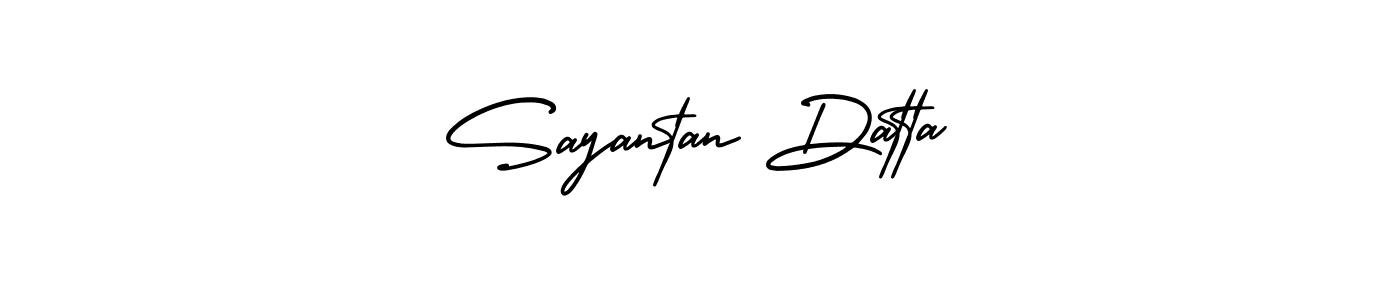 How to make Sayantan Datta name signature. Use AmerikaSignatureDemo-Regular style for creating short signs online. This is the latest handwritten sign. Sayantan Datta signature style 3 images and pictures png