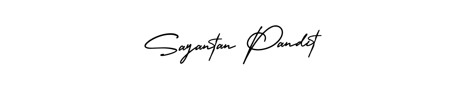 It looks lik you need a new signature style for name Sayantan Pandit. Design unique handwritten (AmerikaSignatureDemo-Regular) signature with our free signature maker in just a few clicks. Sayantan Pandit signature style 3 images and pictures png
