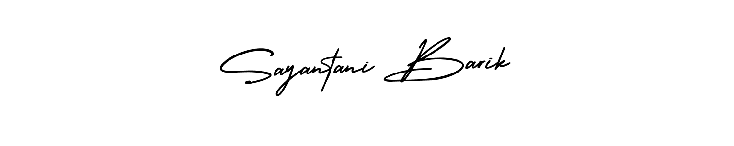 How to make Sayantani Barik name signature. Use AmerikaSignatureDemo-Regular style for creating short signs online. This is the latest handwritten sign. Sayantani Barik signature style 3 images and pictures png