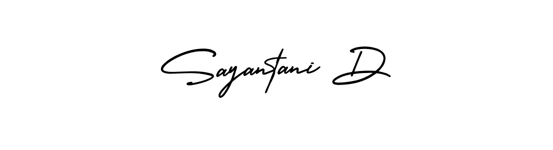 Use a signature maker to create a handwritten signature online. With this signature software, you can design (AmerikaSignatureDemo-Regular) your own signature for name Sayantani D. Sayantani D signature style 3 images and pictures png