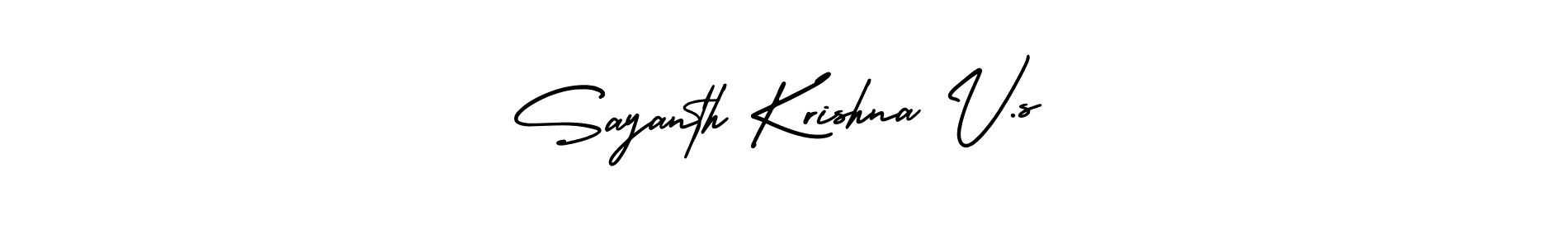 Sayanth Krishna V.s stylish signature style. Best Handwritten Sign (AmerikaSignatureDemo-Regular) for my name. Handwritten Signature Collection Ideas for my name Sayanth Krishna V.s. Sayanth Krishna V.s signature style 3 images and pictures png