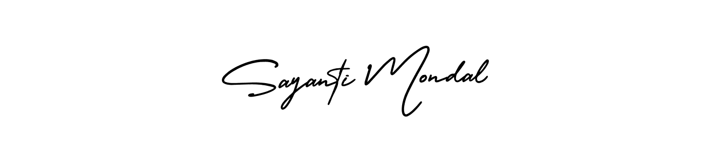 Use a signature maker to create a handwritten signature online. With this signature software, you can design (AmerikaSignatureDemo-Regular) your own signature for name Sayanti Mondal. Sayanti Mondal signature style 3 images and pictures png