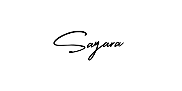 Use a signature maker to create a handwritten signature online. With this signature software, you can design (AmerikaSignatureDemo-Regular) your own signature for name Sayara. Sayara signature style 3 images and pictures png