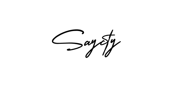 Best and Professional Signature Style for Saycty. AmerikaSignatureDemo-Regular Best Signature Style Collection. Saycty signature style 3 images and pictures png