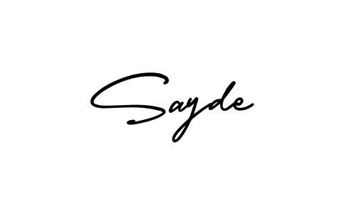 How to Draw Sayde signature style? AmerikaSignatureDemo-Regular is a latest design signature styles for name Sayde. Sayde signature style 3 images and pictures png