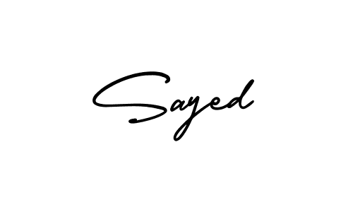 Create a beautiful signature design for name Sayed. With this signature (AmerikaSignatureDemo-Regular) fonts, you can make a handwritten signature for free. Sayed signature style 3 images and pictures png