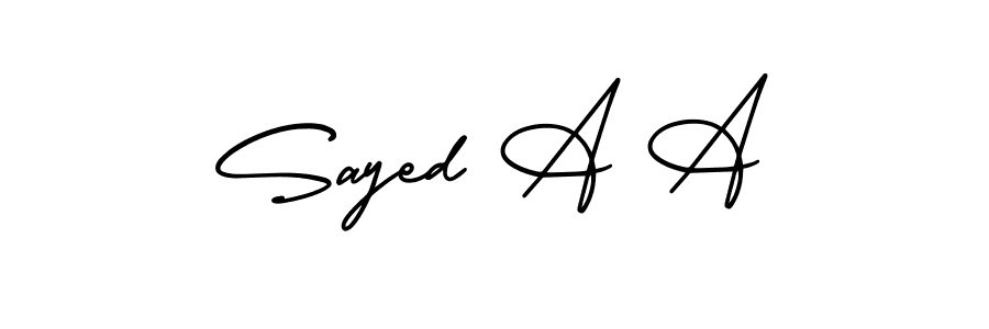 Once you've used our free online signature maker to create your best signature AmerikaSignatureDemo-Regular style, it's time to enjoy all of the benefits that Sayed A A name signing documents. Sayed A A signature style 3 images and pictures png