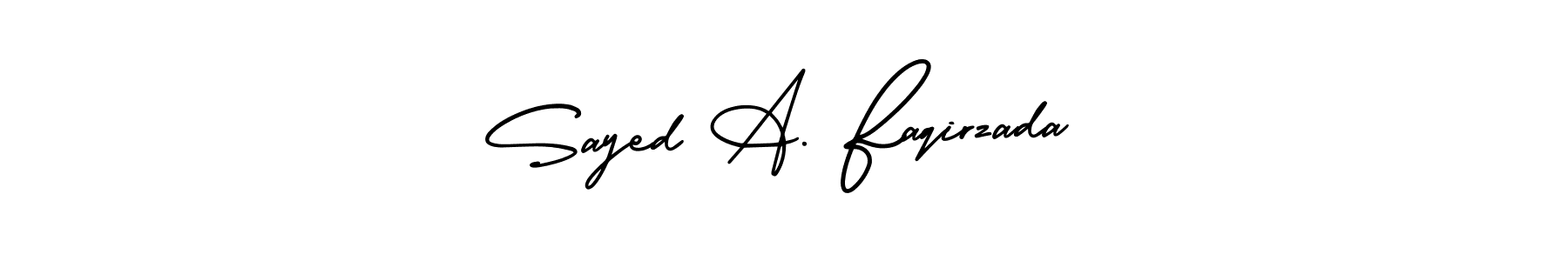 Make a beautiful signature design for name Sayed A. Faqirzada. With this signature (AmerikaSignatureDemo-Regular) style, you can create a handwritten signature for free. Sayed A. Faqirzada signature style 3 images and pictures png