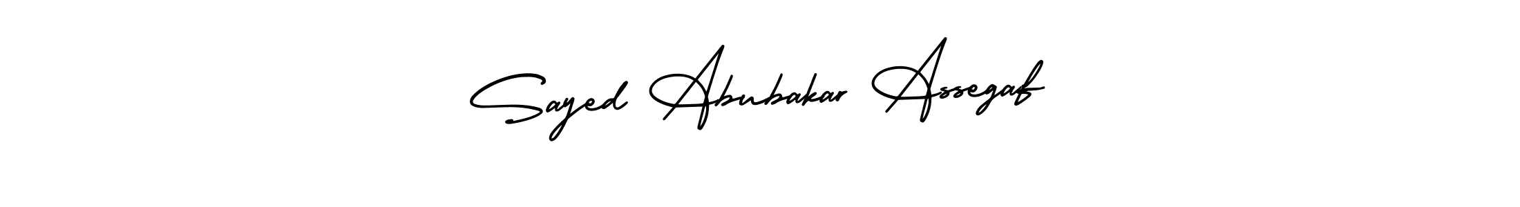 Make a beautiful signature design for name Sayed Abubakar Assegaf. Use this online signature maker to create a handwritten signature for free. Sayed Abubakar Assegaf signature style 3 images and pictures png