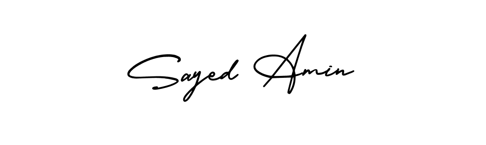 Design your own signature with our free online signature maker. With this signature software, you can create a handwritten (AmerikaSignatureDemo-Regular) signature for name Sayed Amin. Sayed Amin signature style 3 images and pictures png