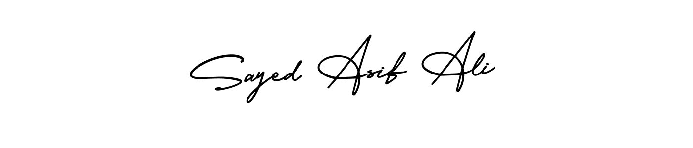 AmerikaSignatureDemo-Regular is a professional signature style that is perfect for those who want to add a touch of class to their signature. It is also a great choice for those who want to make their signature more unique. Get Sayed Asif Ali name to fancy signature for free. Sayed Asif Ali signature style 3 images and pictures png