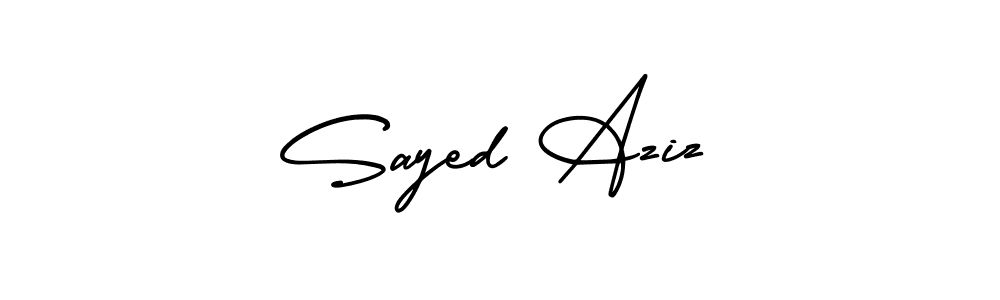 Sayed Aziz stylish signature style. Best Handwritten Sign (AmerikaSignatureDemo-Regular) for my name. Handwritten Signature Collection Ideas for my name Sayed Aziz. Sayed Aziz signature style 3 images and pictures png