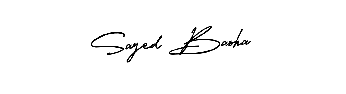 Make a beautiful signature design for name Sayed Basha. With this signature (AmerikaSignatureDemo-Regular) style, you can create a handwritten signature for free. Sayed Basha signature style 3 images and pictures png