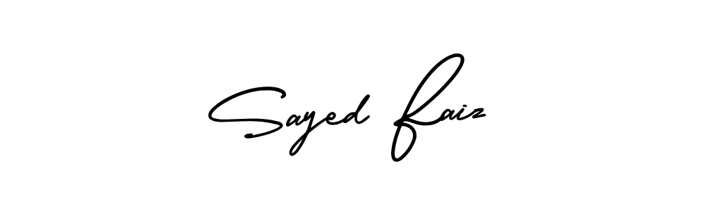 How to make Sayed Faiz signature? AmerikaSignatureDemo-Regular is a professional autograph style. Create handwritten signature for Sayed Faiz name. Sayed Faiz signature style 3 images and pictures png