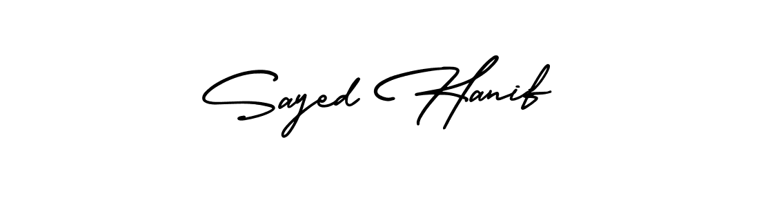 Also You can easily find your signature by using the search form. We will create Sayed Hanif name handwritten signature images for you free of cost using AmerikaSignatureDemo-Regular sign style. Sayed Hanif signature style 3 images and pictures png