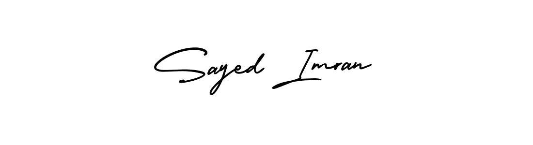 How to Draw Sayed Imran signature style? AmerikaSignatureDemo-Regular is a latest design signature styles for name Sayed Imran. Sayed Imran signature style 3 images and pictures png