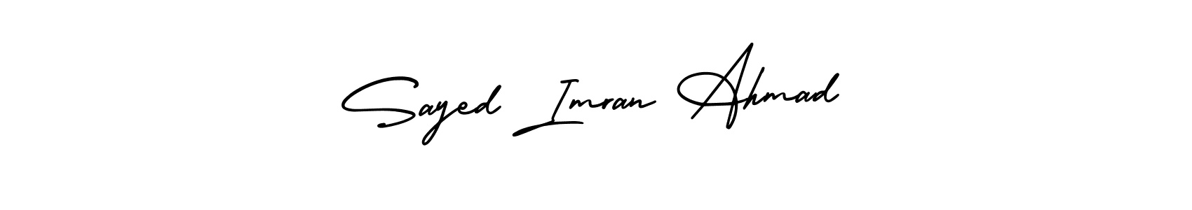 AmerikaSignatureDemo-Regular is a professional signature style that is perfect for those who want to add a touch of class to their signature. It is also a great choice for those who want to make their signature more unique. Get Sayed Imran Ahmad name to fancy signature for free. Sayed Imran Ahmad signature style 3 images and pictures png