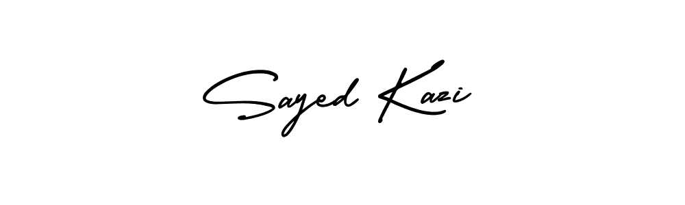 Similarly AmerikaSignatureDemo-Regular is the best handwritten signature design. Signature creator online .You can use it as an online autograph creator for name Sayed Kazi. Sayed Kazi signature style 3 images and pictures png