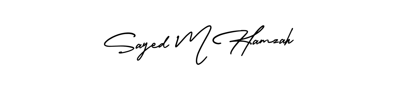 Use a signature maker to create a handwritten signature online. With this signature software, you can design (AmerikaSignatureDemo-Regular) your own signature for name Sayed M Hamzah. Sayed M Hamzah signature style 3 images and pictures png