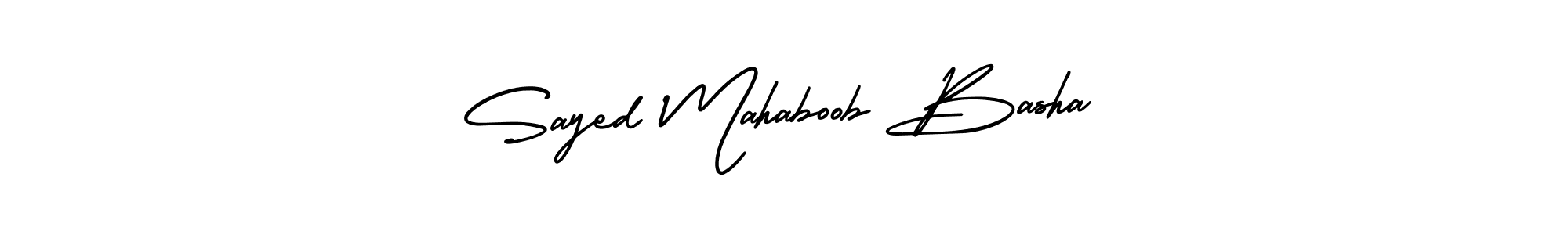 How to Draw Sayed Mahaboob Basha signature style? AmerikaSignatureDemo-Regular is a latest design signature styles for name Sayed Mahaboob Basha. Sayed Mahaboob Basha signature style 3 images and pictures png