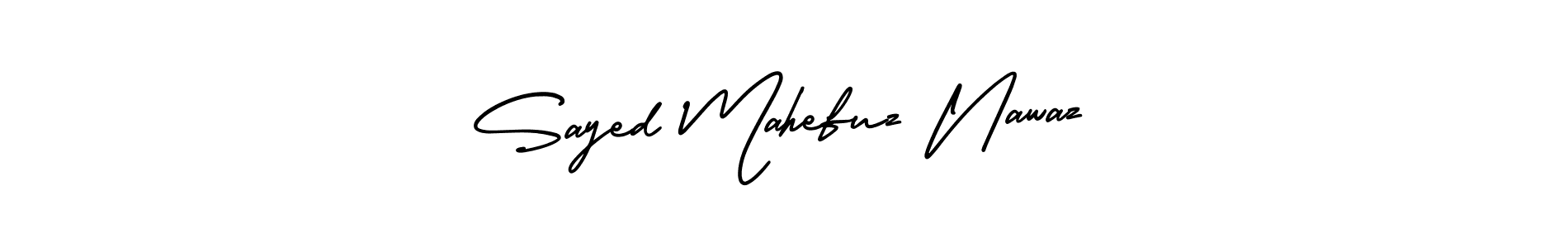 Create a beautiful signature design for name Sayed Mahefuz Nawaz. With this signature (AmerikaSignatureDemo-Regular) fonts, you can make a handwritten signature for free. Sayed Mahefuz Nawaz signature style 3 images and pictures png