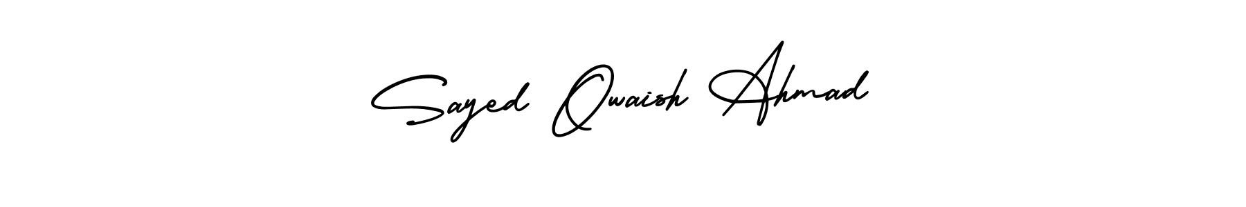 Sayed Owaish Ahmad stylish signature style. Best Handwritten Sign (AmerikaSignatureDemo-Regular) for my name. Handwritten Signature Collection Ideas for my name Sayed Owaish Ahmad. Sayed Owaish Ahmad signature style 3 images and pictures png