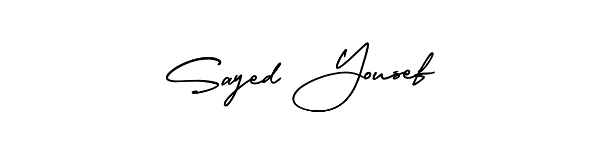 How to Draw Sayed Yousef signature style? AmerikaSignatureDemo-Regular is a latest design signature styles for name Sayed Yousef. Sayed Yousef signature style 3 images and pictures png