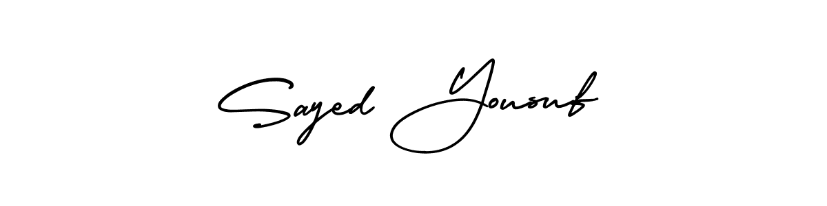 Make a beautiful signature design for name Sayed Yousuf. With this signature (AmerikaSignatureDemo-Regular) style, you can create a handwritten signature for free. Sayed Yousuf signature style 3 images and pictures png