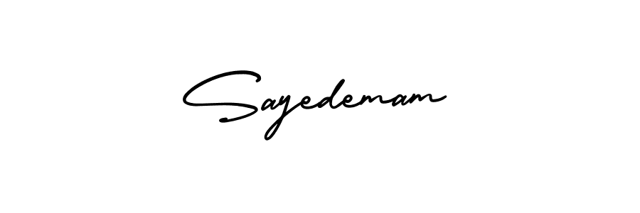 Design your own signature with our free online signature maker. With this signature software, you can create a handwritten (AmerikaSignatureDemo-Regular) signature for name Sayedemam. Sayedemam signature style 3 images and pictures png