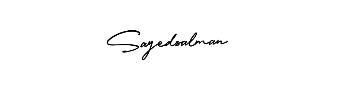 Use a signature maker to create a handwritten signature online. With this signature software, you can design (AmerikaSignatureDemo-Regular) your own signature for name Sayedsalman. Sayedsalman signature style 3 images and pictures png