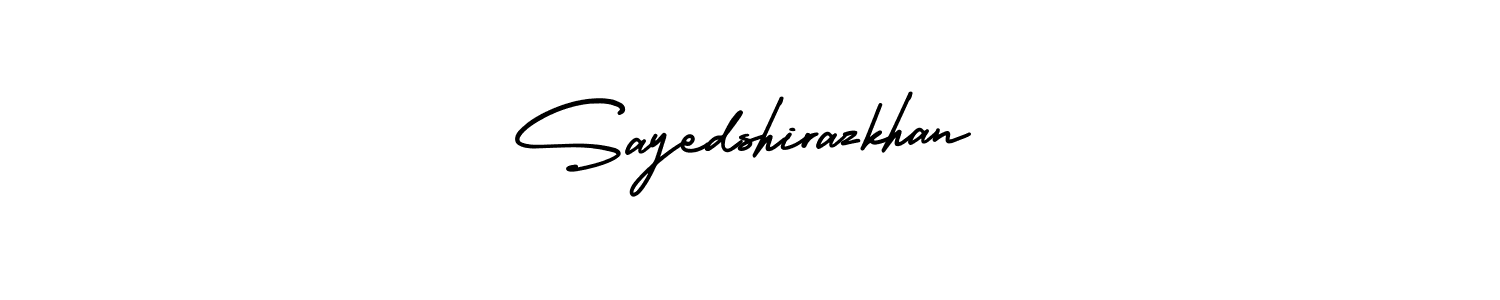 How to make Sayedshirazkhan signature? AmerikaSignatureDemo-Regular is a professional autograph style. Create handwritten signature for Sayedshirazkhan name. Sayedshirazkhan signature style 3 images and pictures png