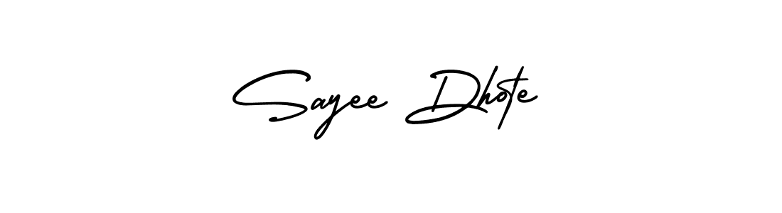 How to make Sayee Dhote name signature. Use AmerikaSignatureDemo-Regular style for creating short signs online. This is the latest handwritten sign. Sayee Dhote signature style 3 images and pictures png