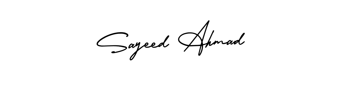 See photos of Sayeed Ahmad official signature by Spectra . Check more albums & portfolios. Read reviews & check more about AmerikaSignatureDemo-Regular font. Sayeed Ahmad signature style 3 images and pictures png