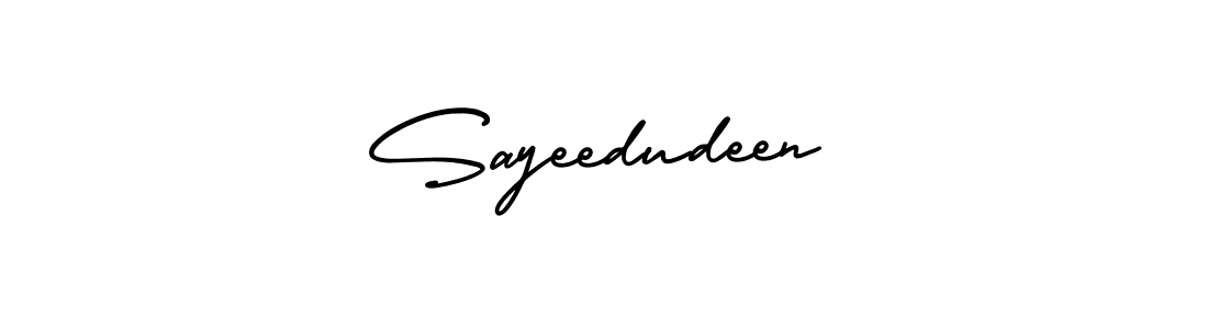 How to make Sayeedudeen name signature. Use AmerikaSignatureDemo-Regular style for creating short signs online. This is the latest handwritten sign. Sayeedudeen signature style 3 images and pictures png