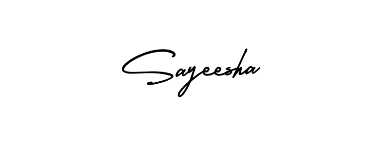 How to make Sayeesha name signature. Use AmerikaSignatureDemo-Regular style for creating short signs online. This is the latest handwritten sign. Sayeesha signature style 3 images and pictures png