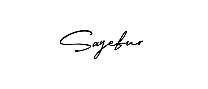 The best way (AmerikaSignatureDemo-Regular) to make a short signature is to pick only two or three words in your name. The name Sayefur include a total of six letters. For converting this name. Sayefur signature style 3 images and pictures png