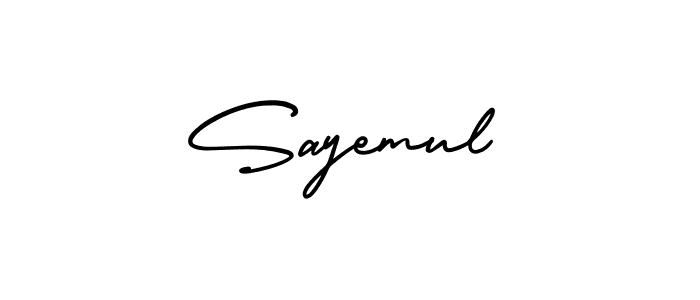 Make a beautiful signature design for name Sayemul. With this signature (AmerikaSignatureDemo-Regular) style, you can create a handwritten signature for free. Sayemul signature style 3 images and pictures png