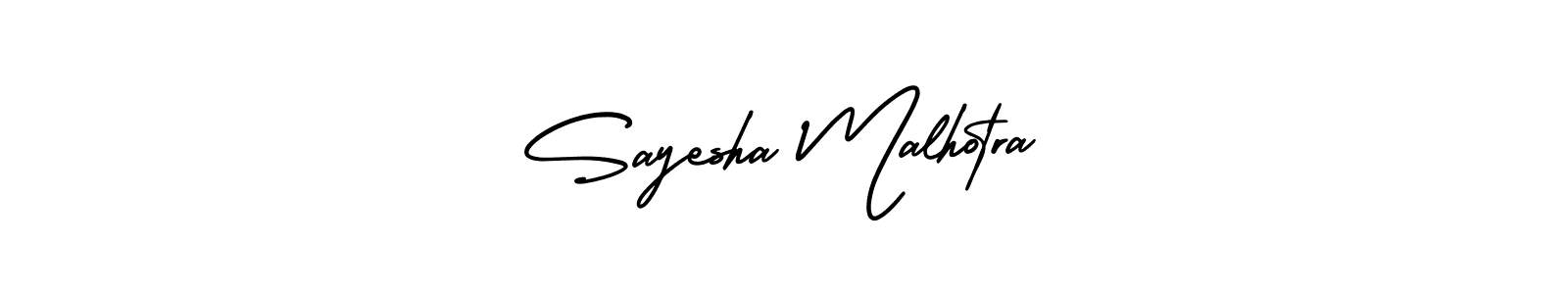 How to make Sayesha Malhotra signature? AmerikaSignatureDemo-Regular is a professional autograph style. Create handwritten signature for Sayesha Malhotra name. Sayesha Malhotra signature style 3 images and pictures png