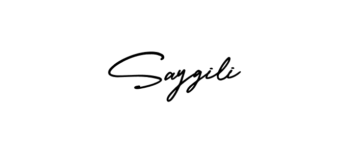 How to make Saygili signature? AmerikaSignatureDemo-Regular is a professional autograph style. Create handwritten signature for Saygili name. Saygili signature style 3 images and pictures png
