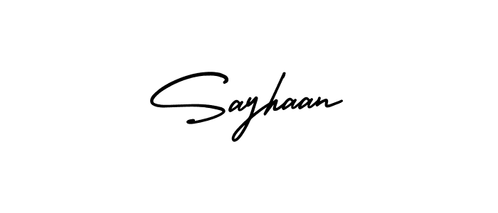 Design your own signature with our free online signature maker. With this signature software, you can create a handwritten (AmerikaSignatureDemo-Regular) signature for name Sayhaan. Sayhaan signature style 3 images and pictures png