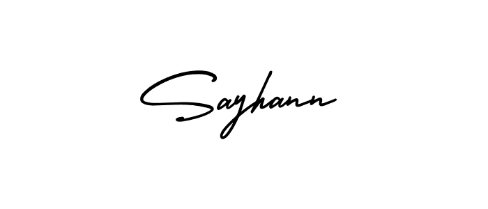 Make a beautiful signature design for name Sayhann. With this signature (AmerikaSignatureDemo-Regular) style, you can create a handwritten signature for free. Sayhann signature style 3 images and pictures png