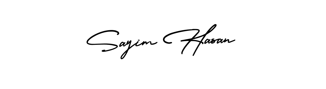 Sayim Hasan stylish signature style. Best Handwritten Sign (AmerikaSignatureDemo-Regular) for my name. Handwritten Signature Collection Ideas for my name Sayim Hasan. Sayim Hasan signature style 3 images and pictures png