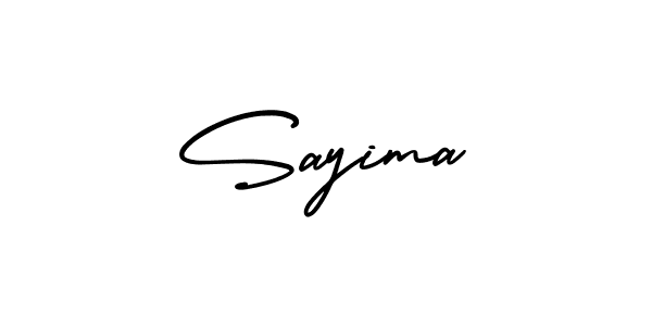AmerikaSignatureDemo-Regular is a professional signature style that is perfect for those who want to add a touch of class to their signature. It is also a great choice for those who want to make their signature more unique. Get Sayima name to fancy signature for free. Sayima signature style 3 images and pictures png