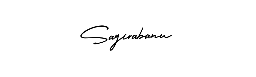 How to make Sayirabanu signature? AmerikaSignatureDemo-Regular is a professional autograph style. Create handwritten signature for Sayirabanu name. Sayirabanu signature style 3 images and pictures png