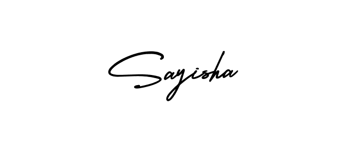 The best way (AmerikaSignatureDemo-Regular) to make a short signature is to pick only two or three words in your name. The name Sayisha include a total of six letters. For converting this name. Sayisha signature style 3 images and pictures png